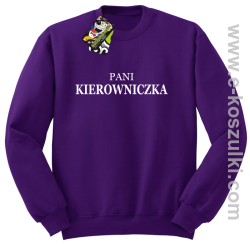 Pani kierowniczka - bluza bez kaptura fioletowy