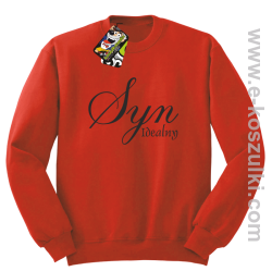 Syn idealny - bluza bez kaptura czerwona