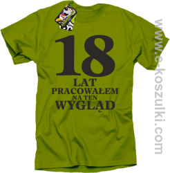 18 lat pracowałem na ten wygląd - koszulka męska kiwi