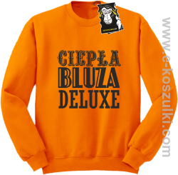 ciepła bluza deluxe- bluzy z nadrukiem-  pomarańczowy