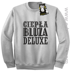 ciepła bluza deluxe- bluzy z nadrukiem-  melanż