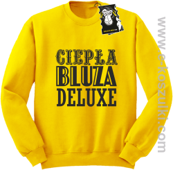  ciepła bluza deluxe- bluzy z nadrukiem- żółty