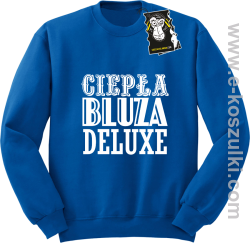 ciepła bluza deluxe- bluzy z nadrukiem- - niebieski