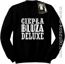 ciepła bluza deluxe- bluzy z nadrukiem-  czarny