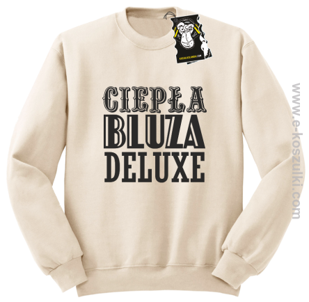 ciepła bluza deluxe- bluzy z nadrukiem-  beżowy