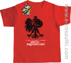 W życiu są chwile o których warto zapomnieć POLSKA - t-shirt dziecięcy czerwony