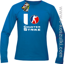 I love counter strike - longsleeve niebieski