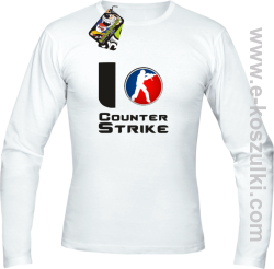 I love counter strike - longsleeve biały