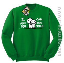 I can always make you smile - bluza dla zakochanych  zielona