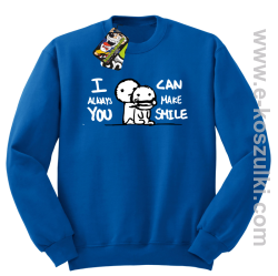 I can always make you smile - bluza dla zakochanych  niebieska