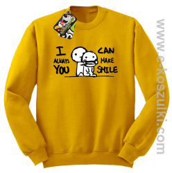I can always make you smile - bluza dla zakochanych  żółta