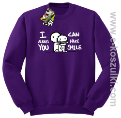 I can always make you smile - bluza dla zakochanych  fioletowa