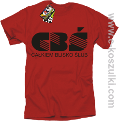 CBŚ - Całkiem Blisko Ślub - koszulka męska czerwony