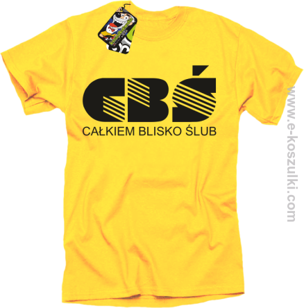 CBŚ - Całkiem Blisko Ślub - koszulka męska żółty