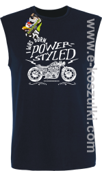 Motor I was born power styled - bezrękawnik męski granatowy