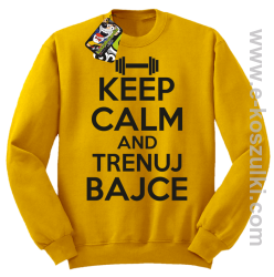 Keep Calm and trenuj bajce - bluza bez kaptura żółty