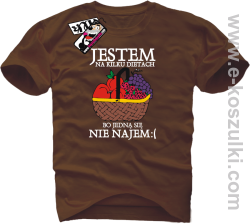 Jestem na kilku dietach - koszulka męska - brązowy