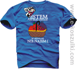 Jestem na kilku dietach - koszulka męska - niebieski