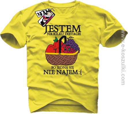 Jestem na kilku dietach - koszulka męska - żółty