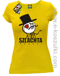 Szlachta rządzi - koszulka damska żółta