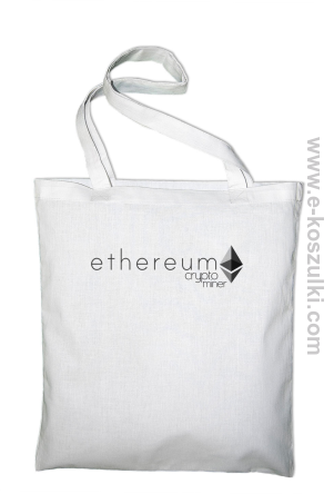 Ethereum CryptoMiner Symbol - torba eko biała
