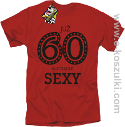 Już 60-tka ale ciągle sexy - koszulka męska czerwona