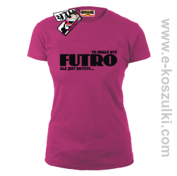 Futro - koszulka damska - różowy