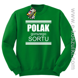POLAK gorszego sortu - bluza bez kaptura STANDARD zielony