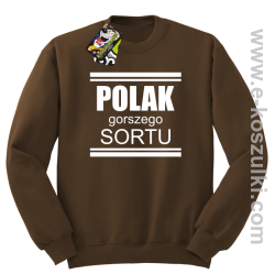 POLAK gorszego sortu - bluza bez kaptura STANDARD brązowy 