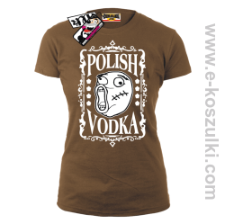Polish Vodka - koszulka damska - brązowy