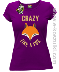 Crazy like a Fox - koszulka damska fioletowa