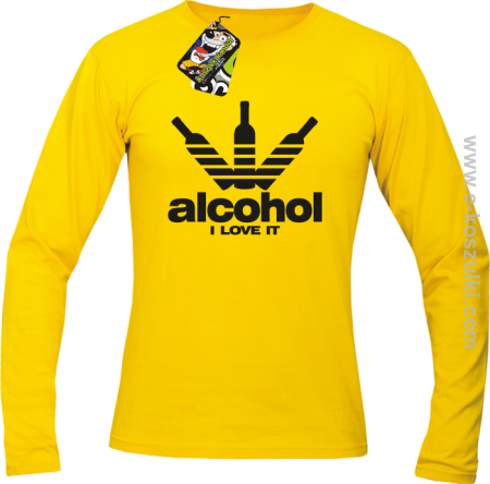 Alcohol i love it bottles - Longsleeve męski