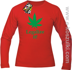 Legalize it gandzia ganja - longsleeve męski czerwony
