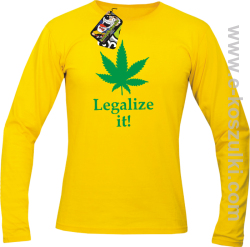 Legalize it gandzia ganja - longsleeve męski żółty