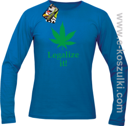 Legalize it gandzia ganja - longsleeve męski niebieski