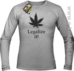 Legalize it gandzia ganja - longsleeve męski melanżowy