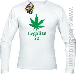 Legalize it gandzia ganja - longsleeve męski biały