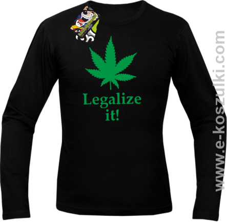 Legalize it gandzia ganja - longsleeve męski czarny