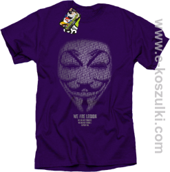 We are Anonymous We are Legion We do not forgive, we do not forget Expect us - koszulka męska fioletowa