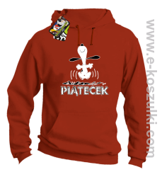 Hurra piątecek - bluza z kapturem pomarańczowy