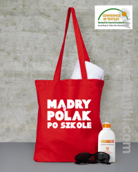 Mądry Polak po szkole - Eco torba czerwona