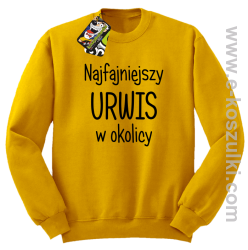 Najfajniejszy urwis w okolicy - bluza bez kaptura żółta