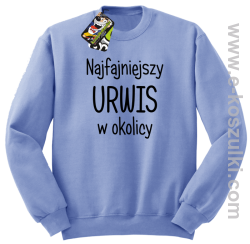 Najfajniejszy urwis w okolicy - bluza bez kaptura błękitna