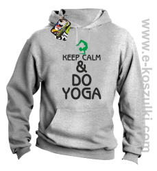 Keep Calm & DO YOGA - bluza z  kapturem melanż