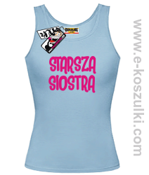 Starsza Siostra - top damski - niebieski