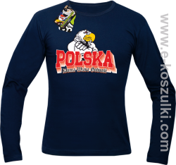 POLSKA DUMA WIARA GODNOŚĆ - Longsleeve z nadrukiem granatowy