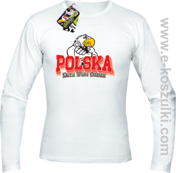 POLSKA DUMA WIARA GODNOŚĆ - Longsleeve z nadrukiem biały