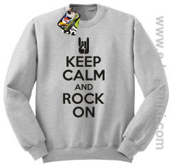 Keep calm and rock on - bluza bez kaptura melanżowa
