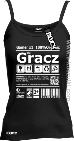 Gracz GAMER - top damski na ramiączkach 