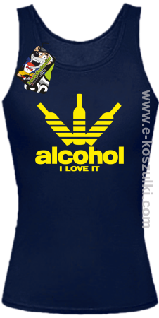 Alcohol i love it bottles - Top damski 